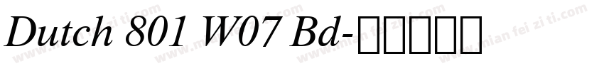 Dutch 801 W07 Bd字体转换